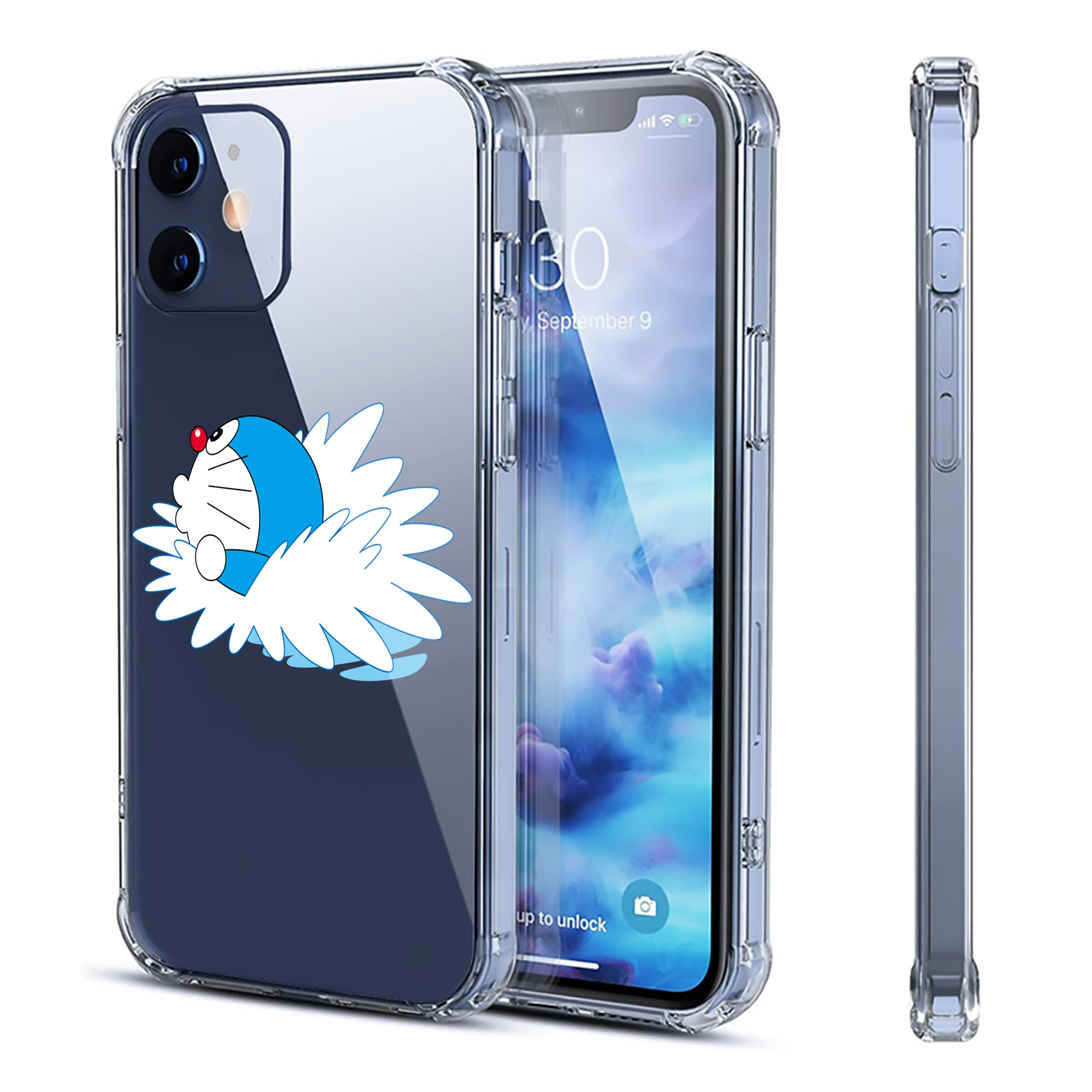 （画像用） ドラえもん Doraemon 【iPhone 12シリーズ対応】透明スマホケース（クリアソフトケース）
